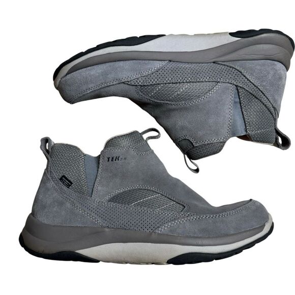 L.L Bean Women's Grey Tek 2.5 Pull On Suede Leather Winter Sneakers Boot Size 11 - Picture 6 of 8